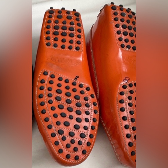 Tod's Women's Vibrant Orange Moccasins - Picture 2 of 5